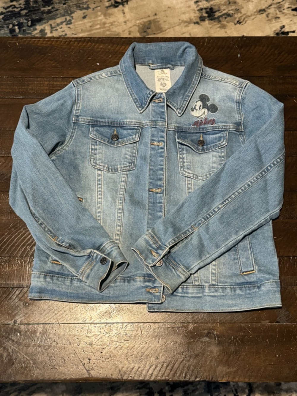 Disney Light Blue Denim Jacket Tag Detail